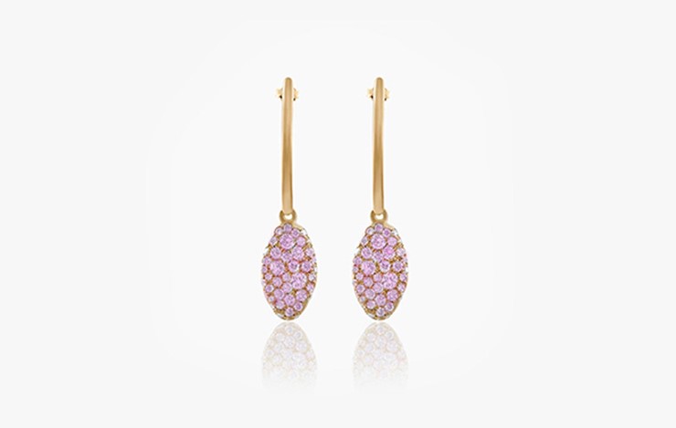 BABY MALAK ORIGINAL DROP MARQUISE BONBON EARRINGS